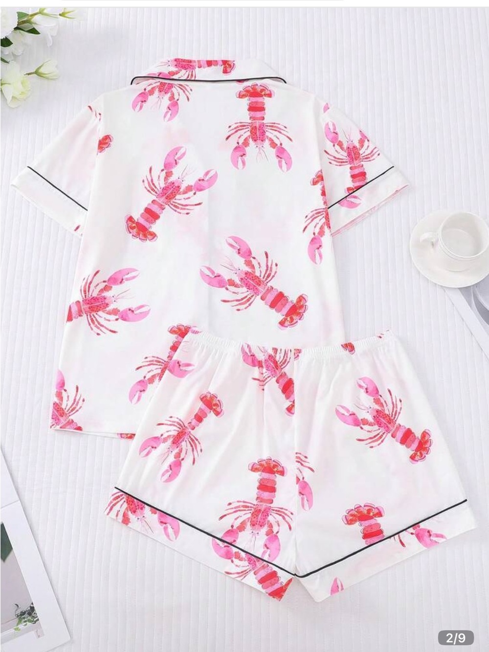 Soft Pajama Set with Lobster Print - Picture 4 of 5